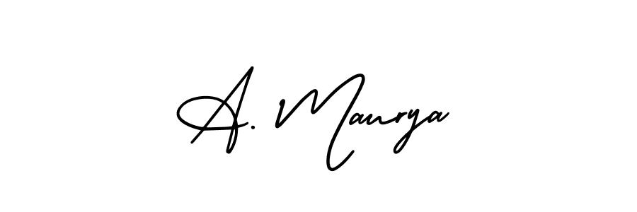 Also we have A. Maurya name is the best signature style. Create professional handwritten signature collection using AmerikaSignatureDemo-Regular autograph style. A. Maurya signature style 3 images and pictures png