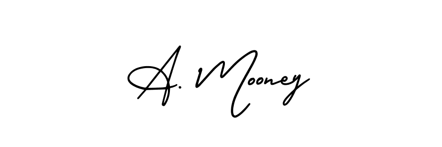 Make a beautiful signature design for name A. Mooney. With this signature (AmerikaSignatureDemo-Regular) style, you can create a handwritten signature for free. A. Mooney signature style 3 images and pictures png