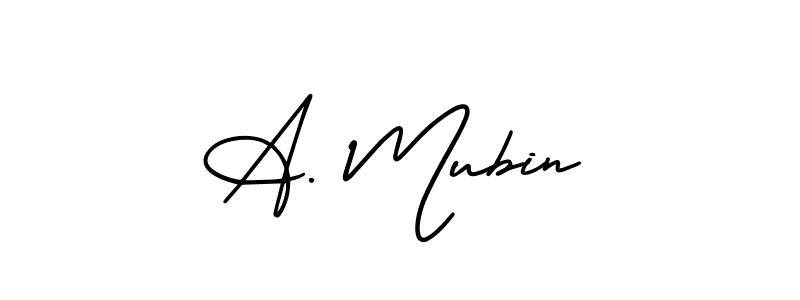 Create a beautiful signature design for name A. Mubin. With this signature (AmerikaSignatureDemo-Regular) fonts, you can make a handwritten signature for free. A. Mubin signature style 3 images and pictures png