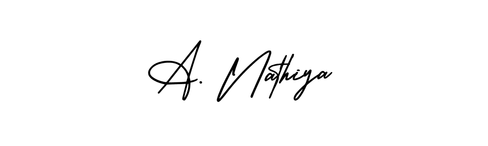 Make a beautiful signature design for name A. Nathiya. Use this online signature maker to create a handwritten signature for free. A. Nathiya signature style 3 images and pictures png