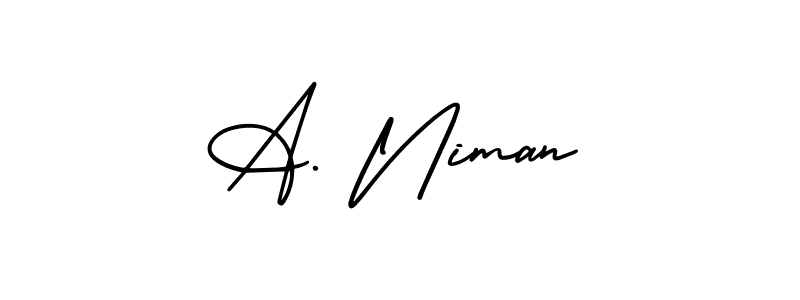 It looks lik you need a new signature style for name A. Niman. Design unique handwritten (AmerikaSignatureDemo-Regular) signature with our free signature maker in just a few clicks. A. Niman signature style 3 images and pictures png