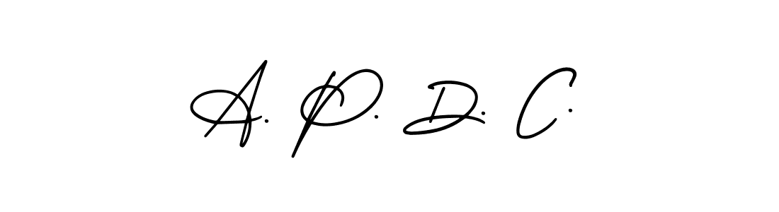 Similarly AmerikaSignatureDemo-Regular is the best handwritten signature design. Signature creator online .You can use it as an online autograph creator for name A. P. D. C.. A. P. D. C. signature style 3 images and pictures png