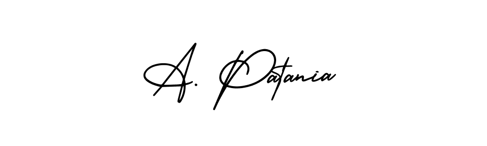 Use a signature maker to create a handwritten signature online. With this signature software, you can design (AmerikaSignatureDemo-Regular) your own signature for name A. Patania. A. Patania signature style 3 images and pictures png