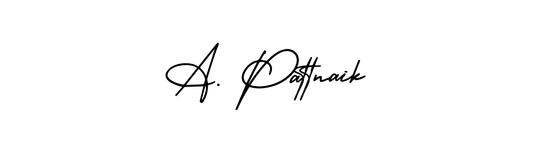 You should practise on your own different ways (AmerikaSignatureDemo-Regular) to write your name (A. Pattnaik) in signature. don't let someone else do it for you. A. Pattnaik signature style 3 images and pictures png