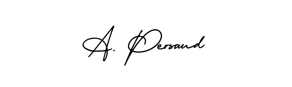 How to make A. Persaud name signature. Use AmerikaSignatureDemo-Regular style for creating short signs online. This is the latest handwritten sign. A. Persaud signature style 3 images and pictures png