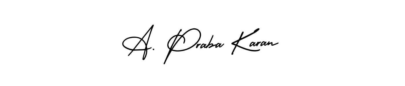 if you are searching for the best signature style for your name A. Praba Karan. so please give up your signature search. here we have designed multiple signature styles  using AmerikaSignatureDemo-Regular. A. Praba Karan signature style 3 images and pictures png