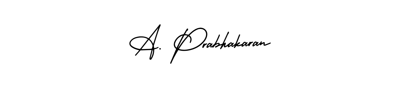 Use a signature maker to create a handwritten signature online. With this signature software, you can design (AmerikaSignatureDemo-Regular) your own signature for name A. Prabhakaran. A. Prabhakaran signature style 3 images and pictures png