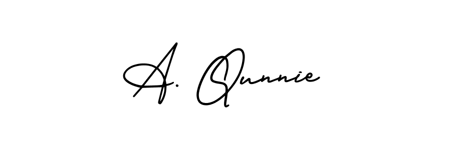 Design your own signature with our free online signature maker. With this signature software, you can create a handwritten (AmerikaSignatureDemo-Regular) signature for name A. Qunnie. A. Qunnie signature style 3 images and pictures png