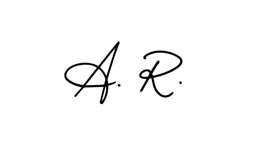 Create a beautiful signature design for name A. R.. With this signature (AmerikaSignatureDemo-Regular) fonts, you can make a handwritten signature for free. A. R. signature style 3 images and pictures png