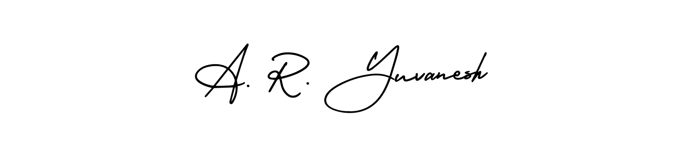 Also we have A. R. Yuvanesh name is the best signature style. Create professional handwritten signature collection using AmerikaSignatureDemo-Regular autograph style. A. R. Yuvanesh signature style 3 images and pictures png