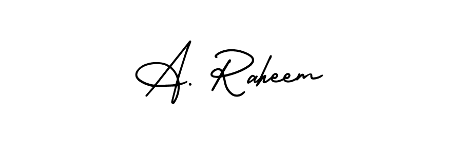 Make a beautiful signature design for name A. Raheem. Use this online signature maker to create a handwritten signature for free. A. Raheem signature style 3 images and pictures png