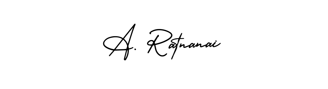 Design your own signature with our free online signature maker. With this signature software, you can create a handwritten (AmerikaSignatureDemo-Regular) signature for name A. Ratnanai. A. Ratnanai signature style 3 images and pictures png