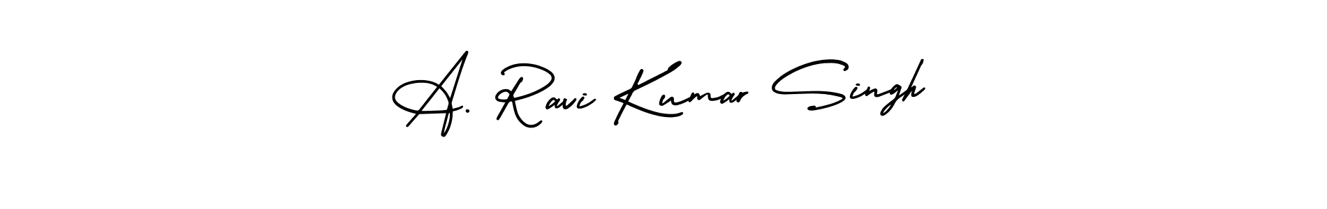 The best way (AmerikaSignatureDemo-Regular) to make a short signature is to pick only two or three words in your name. The name A. Ravi Kumar Singh include a total of six letters. For converting this name. A. Ravi Kumar Singh signature style 3 images and pictures png