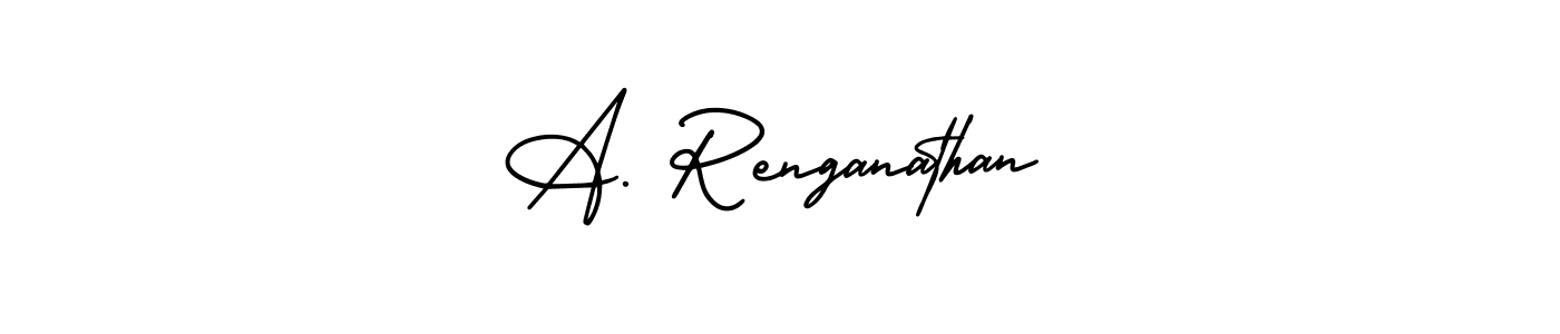 Use a signature maker to create a handwritten signature online. With this signature software, you can design (AmerikaSignatureDemo-Regular) your own signature for name A. Renganathan. A. Renganathan signature style 3 images and pictures png