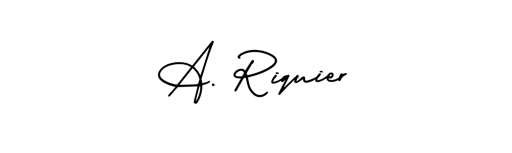 How to Draw A. Riquier signature style? AmerikaSignatureDemo-Regular is a latest design signature styles for name A. Riquier. A. Riquier signature style 3 images and pictures png