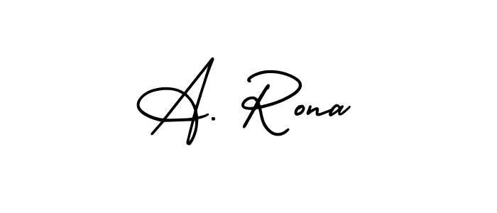 How to make A. Rona signature? AmerikaSignatureDemo-Regular is a professional autograph style. Create handwritten signature for A. Rona name. A. Rona signature style 3 images and pictures png