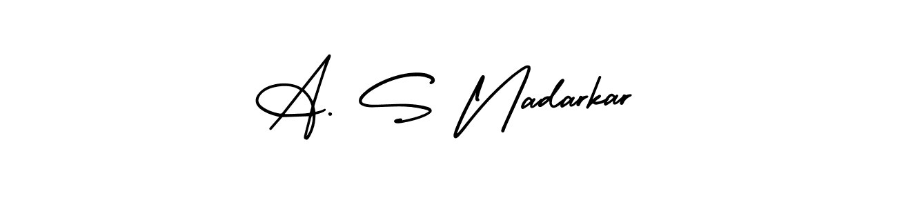 Create a beautiful signature design for name A. S Nadarkar. With this signature (AmerikaSignatureDemo-Regular) fonts, you can make a handwritten signature for free. A. S Nadarkar signature style 3 images and pictures png