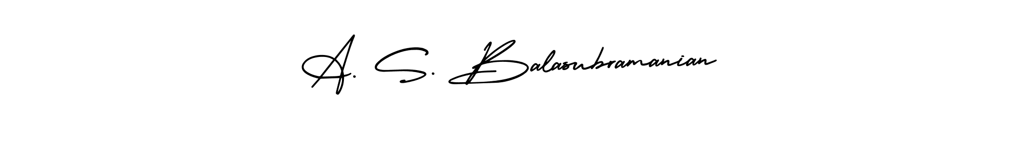 You should practise on your own different ways (AmerikaSignatureDemo-Regular) to write your name (A. S. Balasubramanian) in signature. don't let someone else do it for you. A. S. Balasubramanian signature style 3 images and pictures png