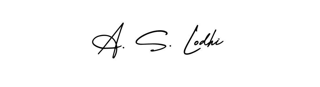 How to make A. S. Lodhi name signature. Use AmerikaSignatureDemo-Regular style for creating short signs online. This is the latest handwritten sign. A. S. Lodhi signature style 3 images and pictures png