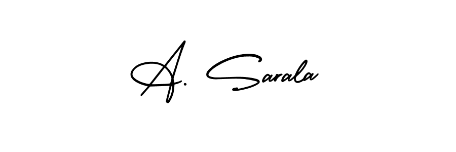 The best way (AmerikaSignatureDemo-Regular) to make a short signature is to pick only two or three words in your name. The name A. Sarala include a total of six letters. For converting this name. A. Sarala signature style 3 images and pictures png