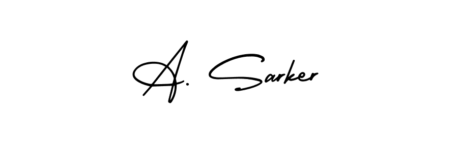 How to make A. Sarker signature? AmerikaSignatureDemo-Regular is a professional autograph style. Create handwritten signature for A. Sarker name. A. Sarker signature style 3 images and pictures png