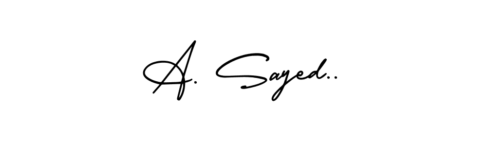 How to Draw A. Sayed.. signature style? AmerikaSignatureDemo-Regular is a latest design signature styles for name A. Sayed... A. Sayed.. signature style 3 images and pictures png