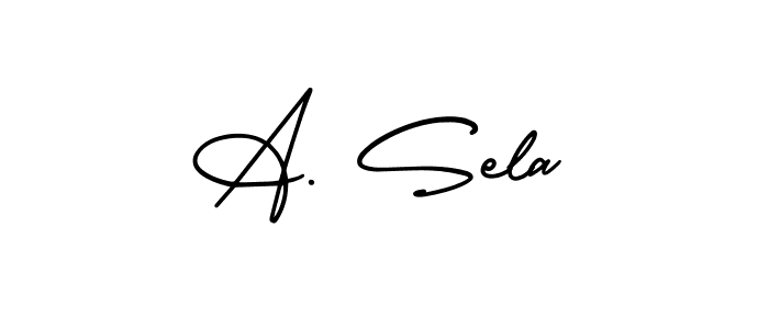 It looks lik you need a new signature style for name A. Sela. Design unique handwritten (AmerikaSignatureDemo-Regular) signature with our free signature maker in just a few clicks. A. Sela signature style 3 images and pictures png