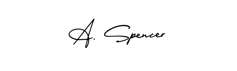 Use a signature maker to create a handwritten signature online. With this signature software, you can design (AmerikaSignatureDemo-Regular) your own signature for name A. Spencer. A. Spencer signature style 3 images and pictures png