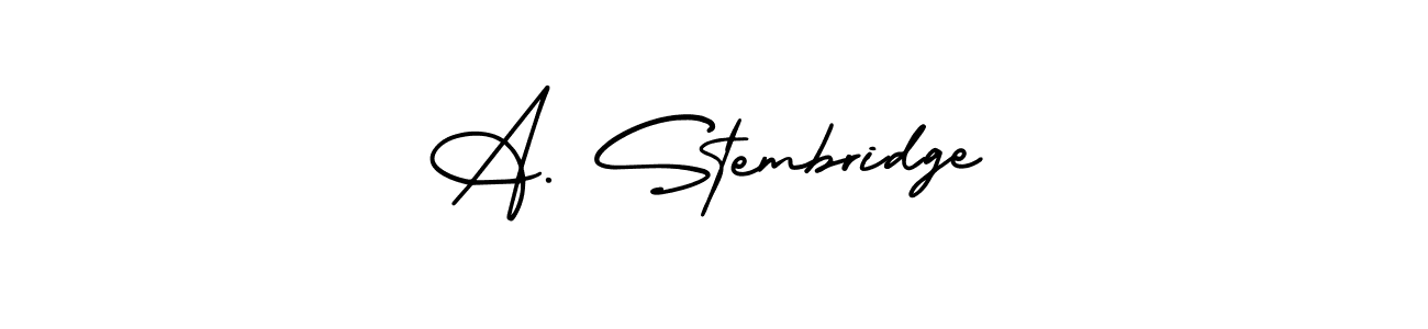 Create a beautiful signature design for name A. Stembridge. With this signature (AmerikaSignatureDemo-Regular) fonts, you can make a handwritten signature for free. A. Stembridge signature style 3 images and pictures png