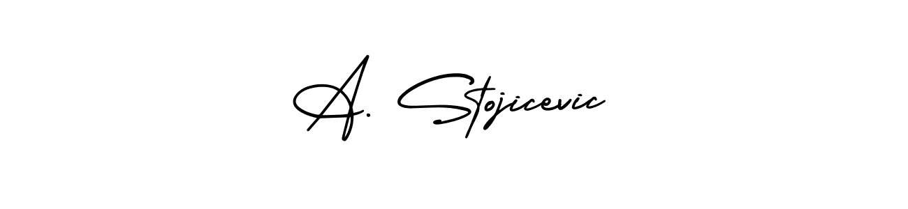 Similarly AmerikaSignatureDemo-Regular is the best handwritten signature design. Signature creator online .You can use it as an online autograph creator for name A. Stojicevic. A. Stojicevic signature style 3 images and pictures png