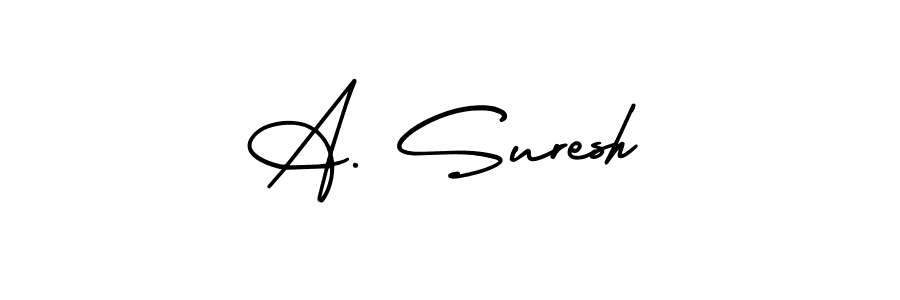 Check out images of Autograph of A. Suresh name. Actor A. Suresh Signature Style. AmerikaSignatureDemo-Regular is a professional sign style online. A. Suresh signature style 3 images and pictures png