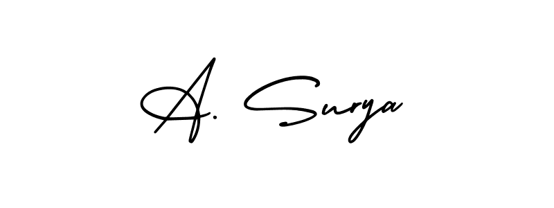 Check out images of Autograph of A. Surya name. Actor A. Surya Signature Style. AmerikaSignatureDemo-Regular is a professional sign style online. A. Surya signature style 3 images and pictures png