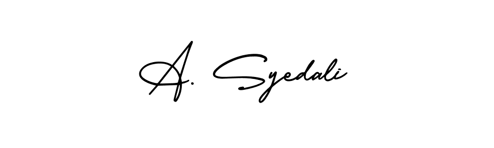 Also we have A. Syedali name is the best signature style. Create professional handwritten signature collection using AmerikaSignatureDemo-Regular autograph style. A. Syedali signature style 3 images and pictures png