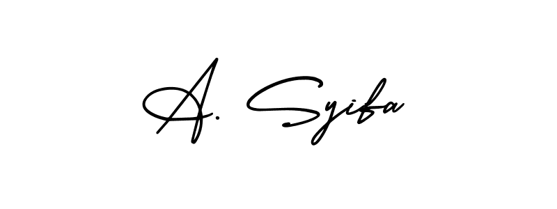 Create a beautiful signature design for name A. Syifa. With this signature (AmerikaSignatureDemo-Regular) fonts, you can make a handwritten signature for free. A. Syifa signature style 3 images and pictures png