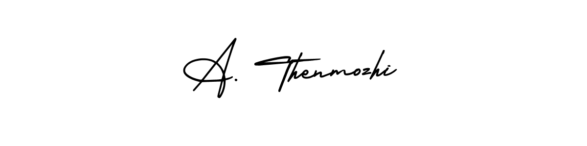 Also You can easily find your signature by using the search form. We will create A. Thenmozhi name handwritten signature images for you free of cost using AmerikaSignatureDemo-Regular sign style. A. Thenmozhi signature style 3 images and pictures png
