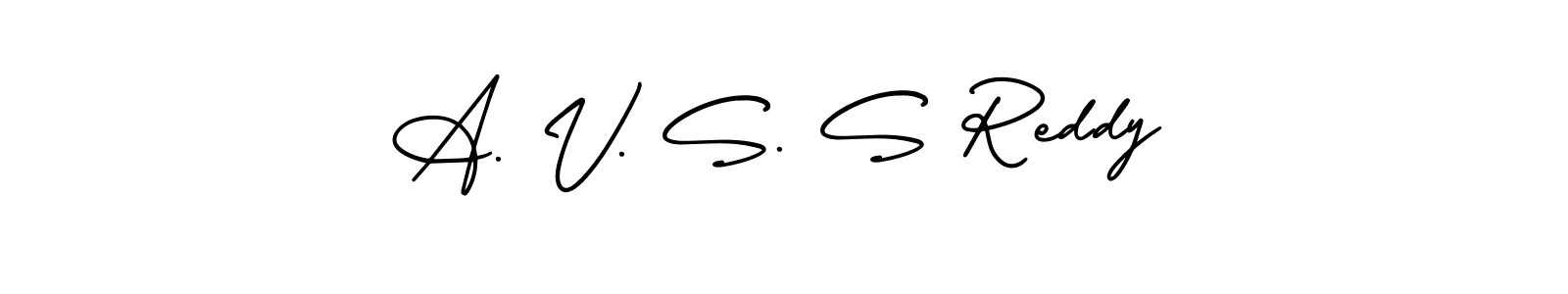 Use a signature maker to create a handwritten signature online. With this signature software, you can design (AmerikaSignatureDemo-Regular) your own signature for name A. V. S. S Reddy. A. V. S. S Reddy signature style 3 images and pictures png