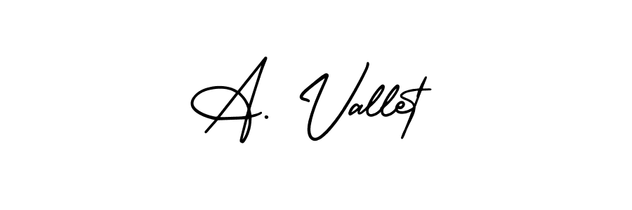 How to make A. Vallet signature? AmerikaSignatureDemo-Regular is a professional autograph style. Create handwritten signature for A. Vallet name. A. Vallet signature style 3 images and pictures png