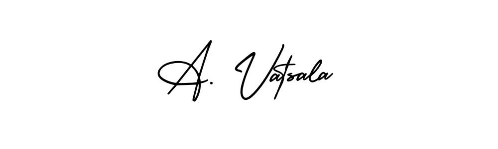 Create a beautiful signature design for name A. Vatsala. With this signature (AmerikaSignatureDemo-Regular) fonts, you can make a handwritten signature for free. A. Vatsala signature style 3 images and pictures png