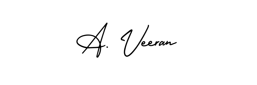 Also You can easily find your signature by using the search form. We will create A. Veeran name handwritten signature images for you free of cost using AmerikaSignatureDemo-Regular sign style. A. Veeran signature style 3 images and pictures png