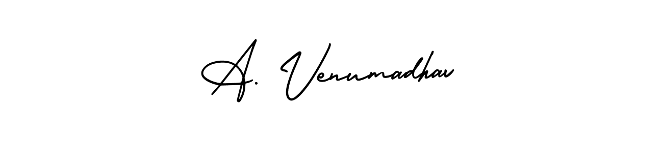 if you are searching for the best signature style for your name A. Venumadhav. so please give up your signature search. here we have designed multiple signature styles  using AmerikaSignatureDemo-Regular. A. Venumadhav signature style 3 images and pictures png