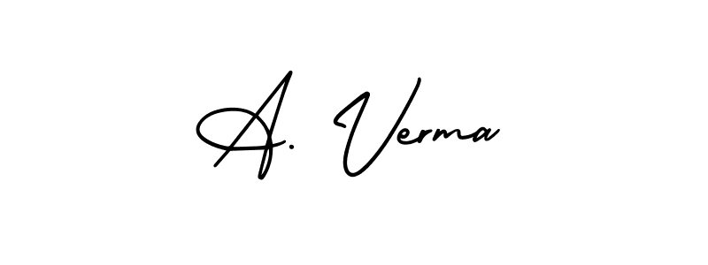 Also we have A. Verma name is the best signature style. Create professional handwritten signature collection using AmerikaSignatureDemo-Regular autograph style. A. Verma signature style 3 images and pictures png