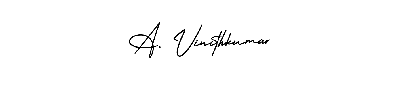 A. Vinithkumar stylish signature style. Best Handwritten Sign (AmerikaSignatureDemo-Regular) for my name. Handwritten Signature Collection Ideas for my name A. Vinithkumar. A. Vinithkumar signature style 3 images and pictures png