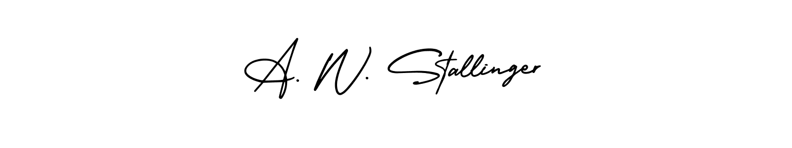 Create a beautiful signature design for name A. W. Stallinger. With this signature (AmerikaSignatureDemo-Regular) fonts, you can make a handwritten signature for free. A. W. Stallinger signature style 3 images and pictures png