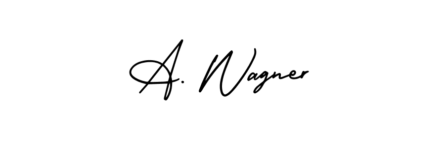 Use a signature maker to create a handwritten signature online. With this signature software, you can design (AmerikaSignatureDemo-Regular) your own signature for name A. Wagner. A. Wagner signature style 3 images and pictures png