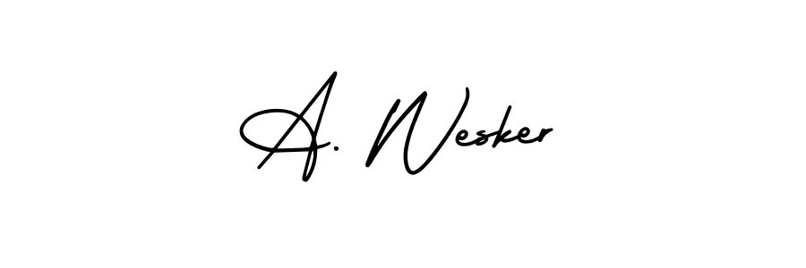 How to make A. Wesker signature? AmerikaSignatureDemo-Regular is a professional autograph style. Create handwritten signature for A. Wesker name. A. Wesker signature style 3 images and pictures png