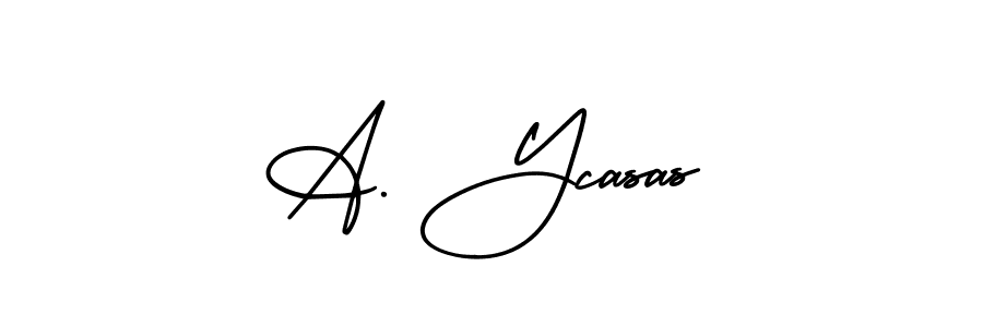 It looks lik you need a new signature style for name A. Ycasas. Design unique handwritten (AmerikaSignatureDemo-Regular) signature with our free signature maker in just a few clicks. A. Ycasas signature style 3 images and pictures png