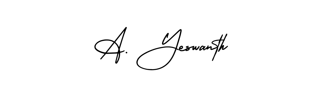 AmerikaSignatureDemo-Regular is a professional signature style that is perfect for those who want to add a touch of class to their signature. It is also a great choice for those who want to make their signature more unique. Get A. Yeswanth name to fancy signature for free. A. Yeswanth signature style 3 images and pictures png