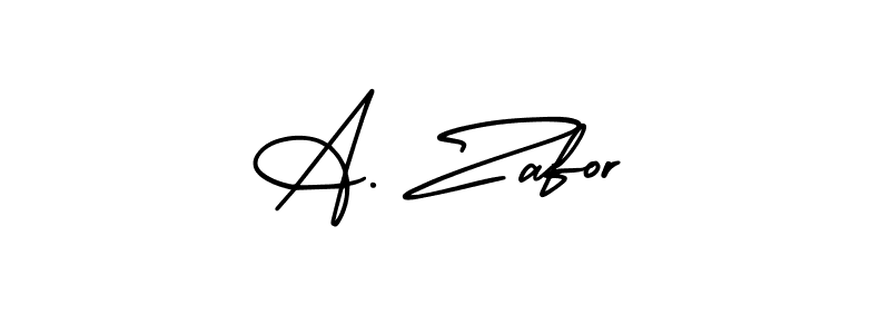 Design your own signature with our free online signature maker. With this signature software, you can create a handwritten (AmerikaSignatureDemo-Regular) signature for name A. Zafor. A. Zafor signature style 3 images and pictures png