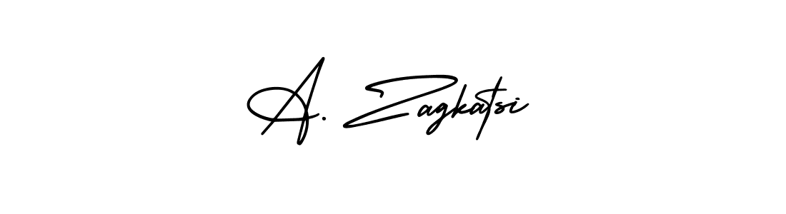 Make a beautiful signature design for name A. Zagkatsi. With this signature (AmerikaSignatureDemo-Regular) style, you can create a handwritten signature for free. A. Zagkatsi signature style 3 images and pictures png