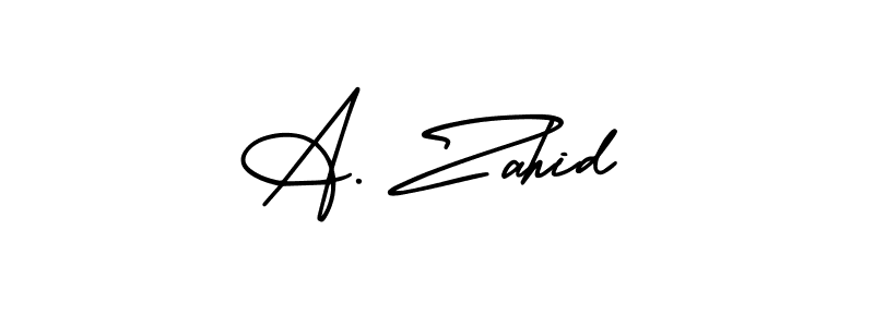 Make a beautiful signature design for name A. Zahid. With this signature (AmerikaSignatureDemo-Regular) style, you can create a handwritten signature for free. A. Zahid signature style 3 images and pictures png